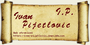 Ivan Pijetlović vizit kartica